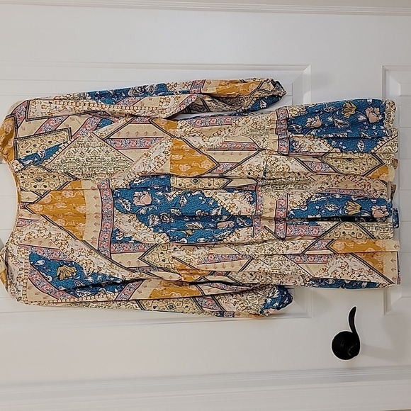 Andree By Unit Floral Boho Dress Mid Sleeve Size 1X - Picture 5 of 7